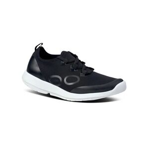 OOFOS Women's OOmg Sport LS Low Shoe - White Black Size 9 NEW